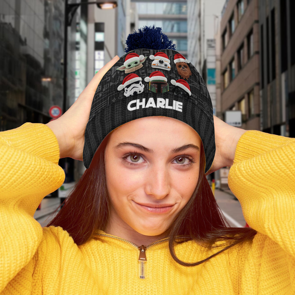 Personalized Force Beanie Hat Custom Name Gift for Christmas Beanie Hat GradoCreations