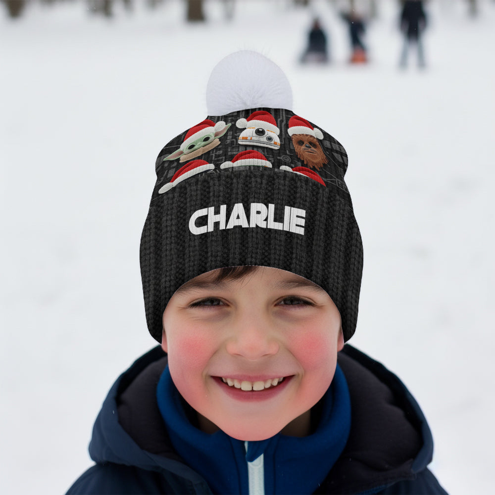 Personalized Force Beanie Hat Custom Name Gift for Christmas Beanie Hat GradoCreations