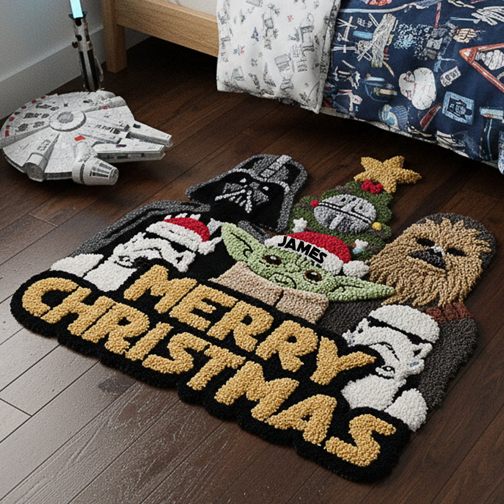 Personalized Non-Slip Tufted Rug Merry Christmas Gift Non-Slip Tufted Rug GradoCreations