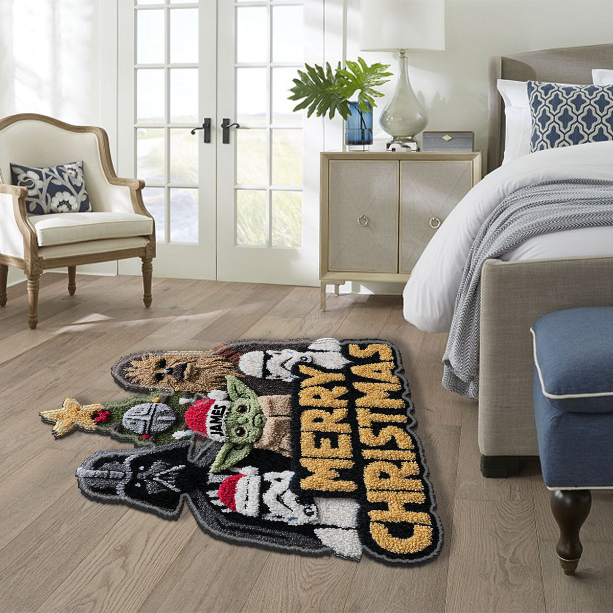 Personalized Non-Slip Tufted Rug Merry Christmas Gift Non-Slip Tufted Rug GradoCreations
