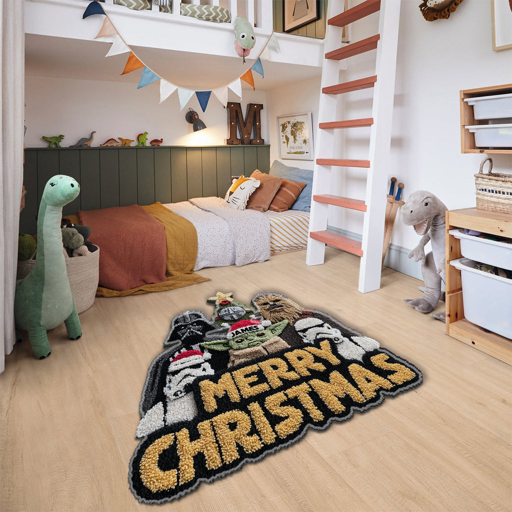 Personalized Non-Slip Tufted Rug Merry Christmas Gift Non-Slip Tufted Rug GradoCreations