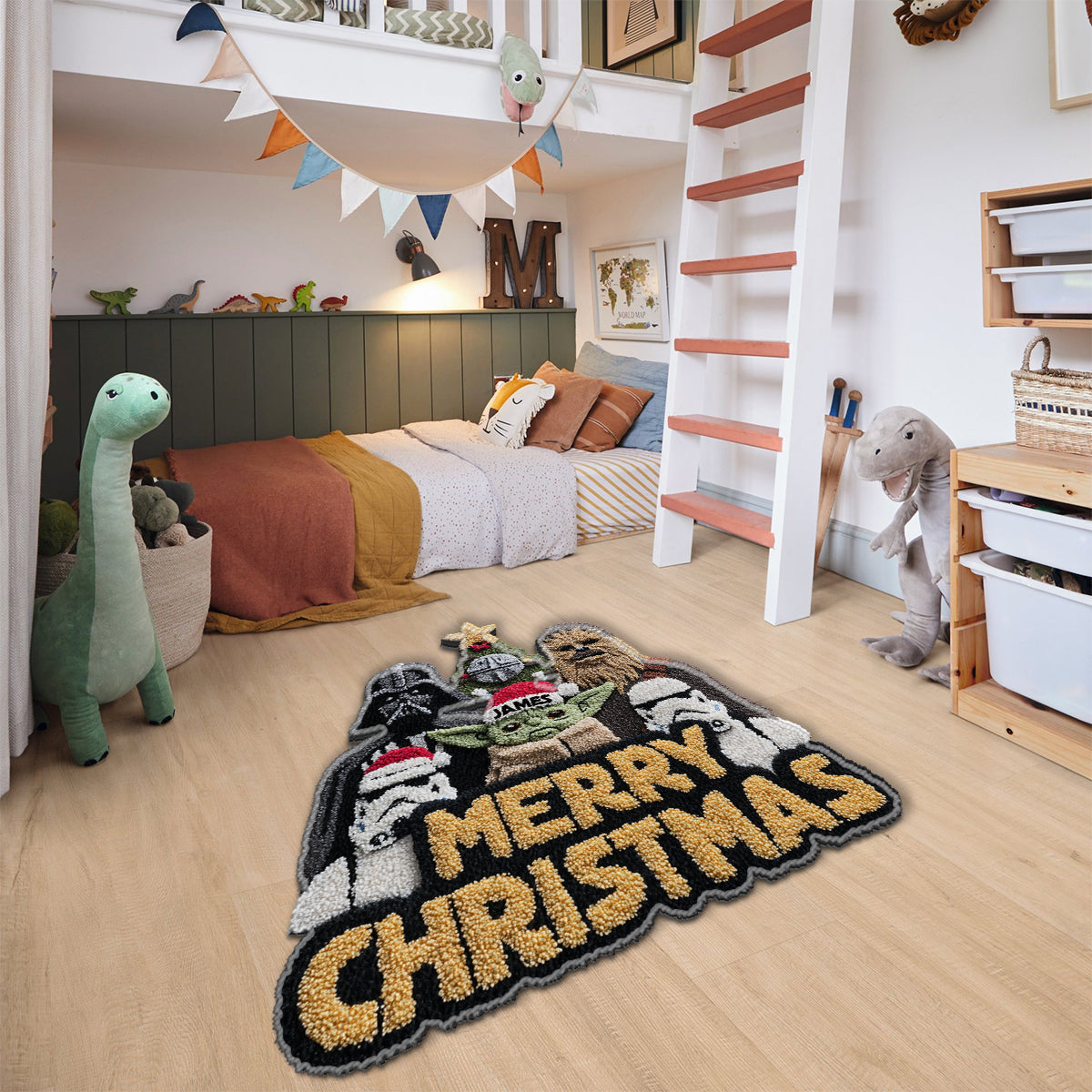 Personalized Non-Slip Tufted Rug Merry Christmas Gift Non-Slip Tufted Rug GradoCreations