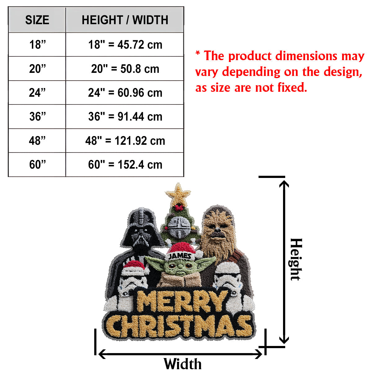 Personalized Non-Slip Tufted Rug Merry Christmas Gift Non-Slip Tufted Rug GradoCreations