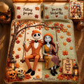 Personalized Nightmare Couple Quilt Set Gift for Him/Her - Autumn Vibes Quilt Set GradoCreations