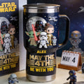 Personalized Star Wars May The 4th Tumbler with Handle Gift Tumbler With Handle GradoCreations