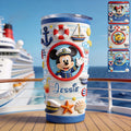 Personalized Mouse Tumbler with Custom Name Nautical Design Tumbler GradoCreations