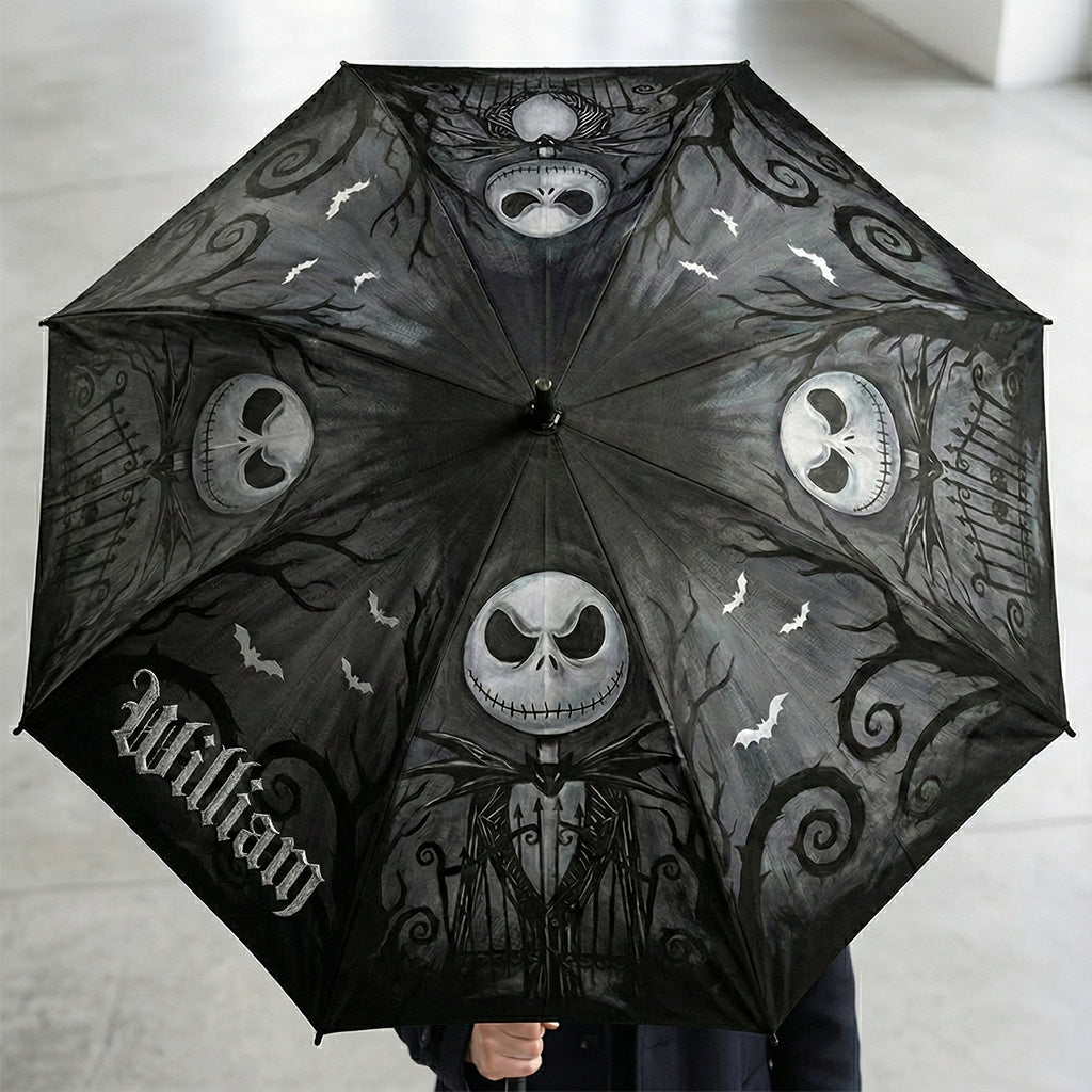 Personalized Gothic Skeleton Umbrella Custom Name Design Umbrella GradoCreations