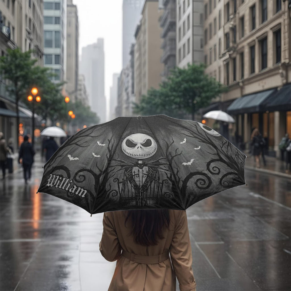 Personalized Gothic Skeleton Umbrella Custom Name Design Umbrella GradoCreations