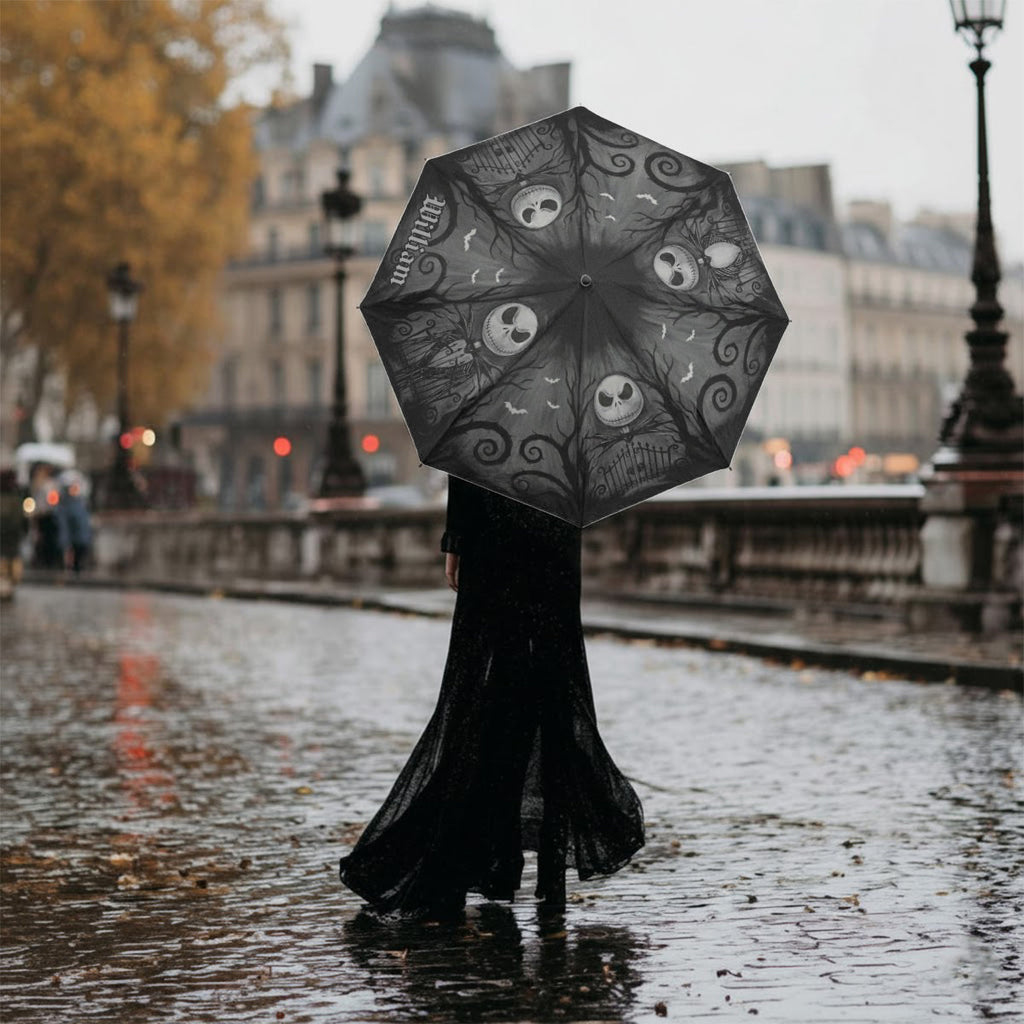 Personalized Gothic Skeleton Umbrella Custom Name Design Umbrella GradoCreations