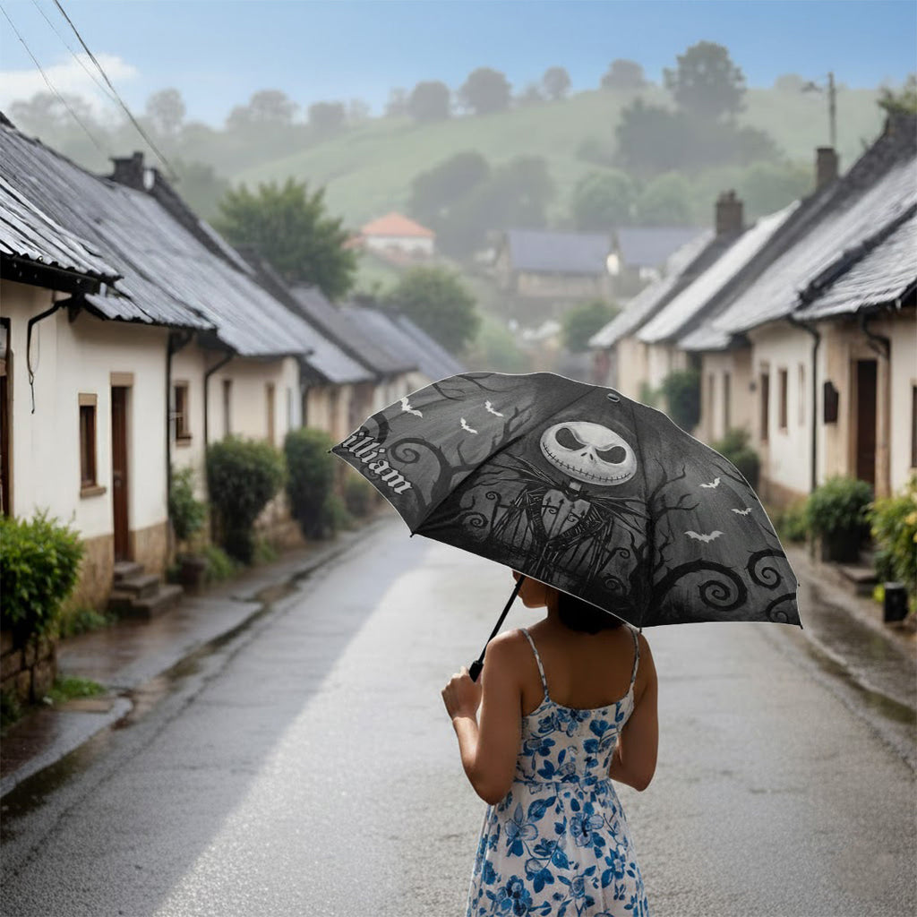 Personalized Gothic Skeleton Umbrella Custom Name Design Umbrella GradoCreations