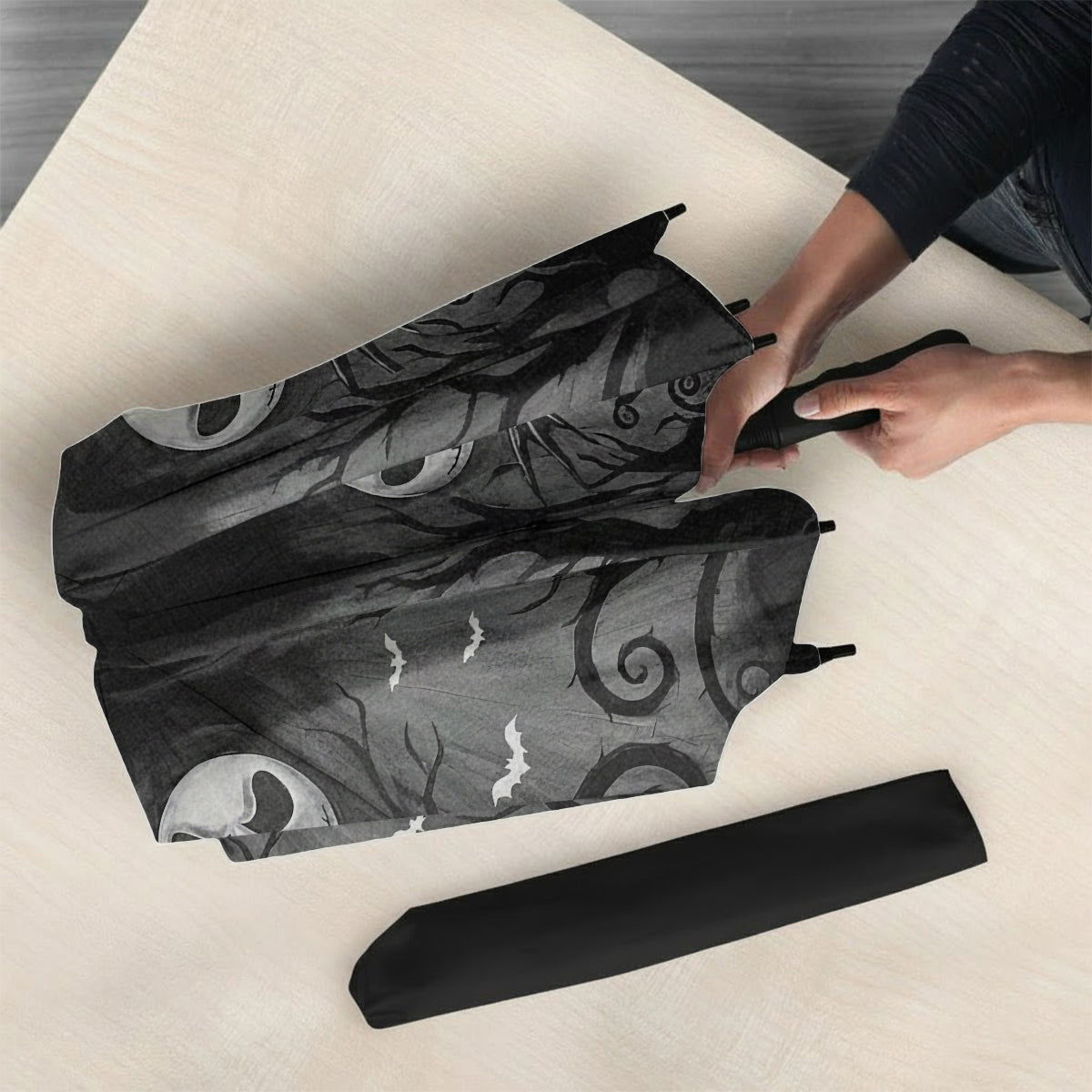 Personalized Gothic Skeleton Umbrella Custom Name Design Umbrella GradoCreations