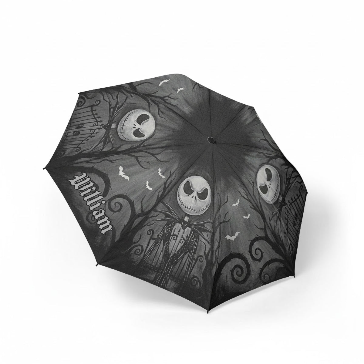 Personalized Gothic Skeleton Umbrella Custom Name Design Umbrella GradoCreations
