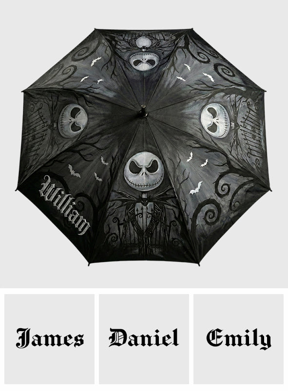 Personalized Gothic Skeleton Umbrella Custom Name Design Umbrella GradoCreations