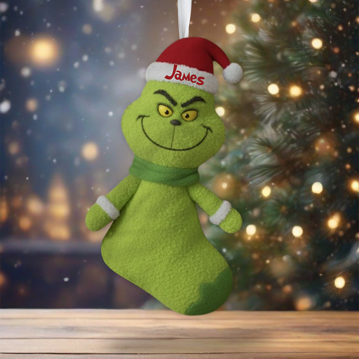 Personalized Christmas Shaped Stocking Custom Name Gift Shaped Christmas Stocking GradoCreations