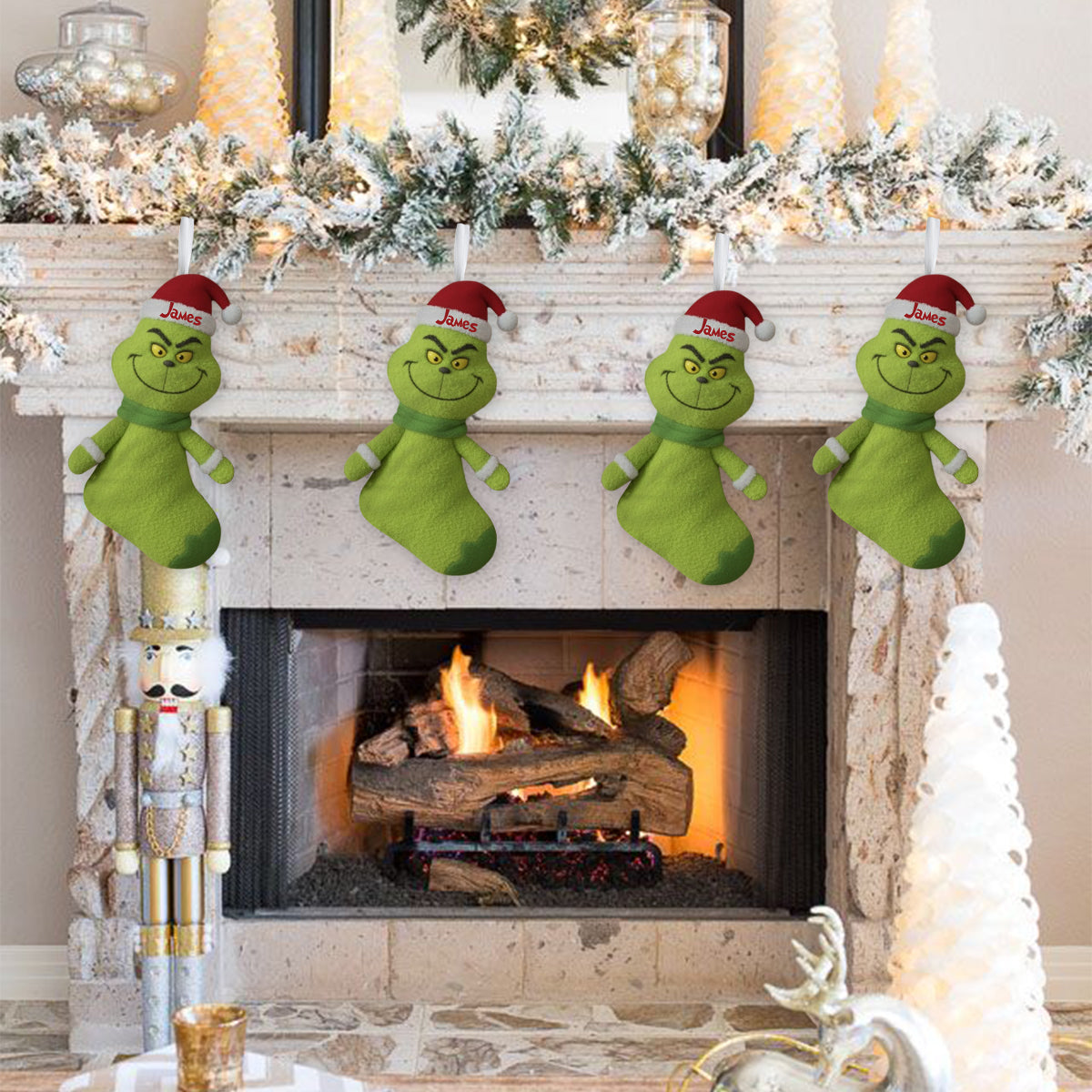 Personalized Christmas Shaped Stocking Custom Name Gift Shaped Christmas Stocking GradoCreations