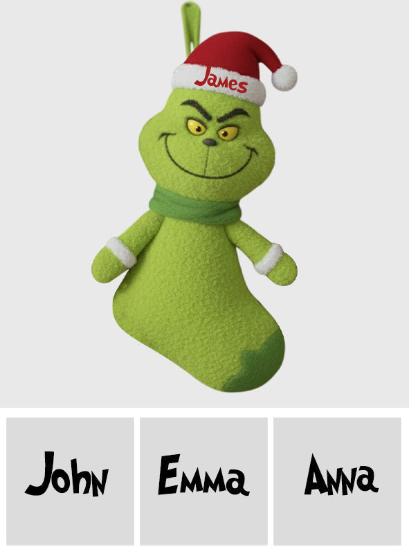 Personalized Christmas Shaped Stocking Custom Name Gift Shaped Christmas Stocking GradoCreations