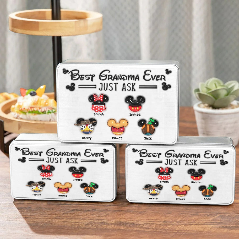 Personalized Metal Biscuit Tin Custom Name Gift for Grandma Biscuit Tin GradoCreations