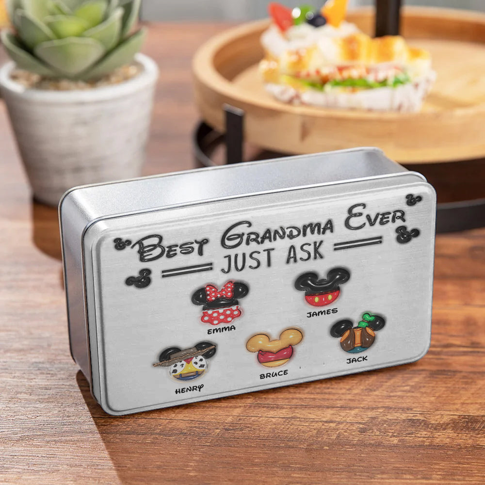 Personalized Metal Biscuit Tin Custom Name Gift for Grandma Biscuit Tin GradoCreations
