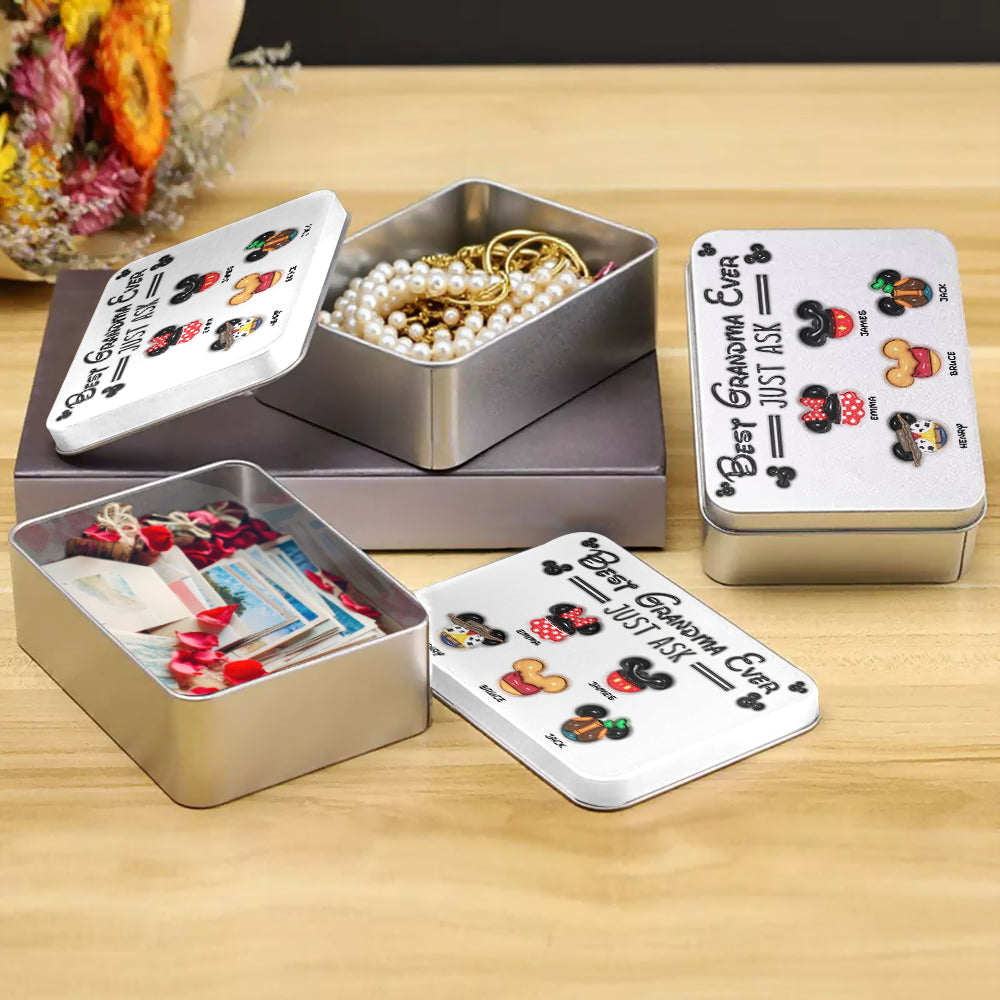 Personalized Metal Biscuit Tin Custom Name Gift for Grandma Biscuit Tin GradoCreations