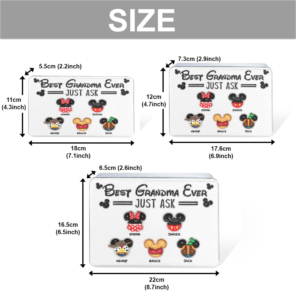 Personalized Metal Biscuit Tin Custom Name Gift for Grandma Biscuit Tin GradoCreations