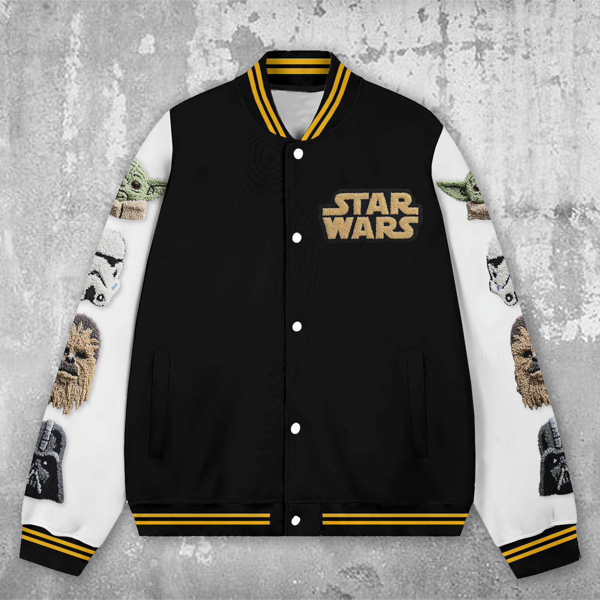 Personalized Star Wars Varsity Jacket Custom Name Gift Varsity Jacket GradoCreations