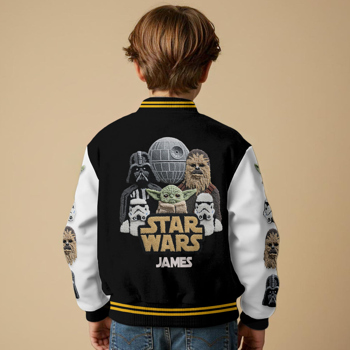 Personalized Star Wars Varsity Jacket Custom Name Gift Varsity Jacket GradoCreations