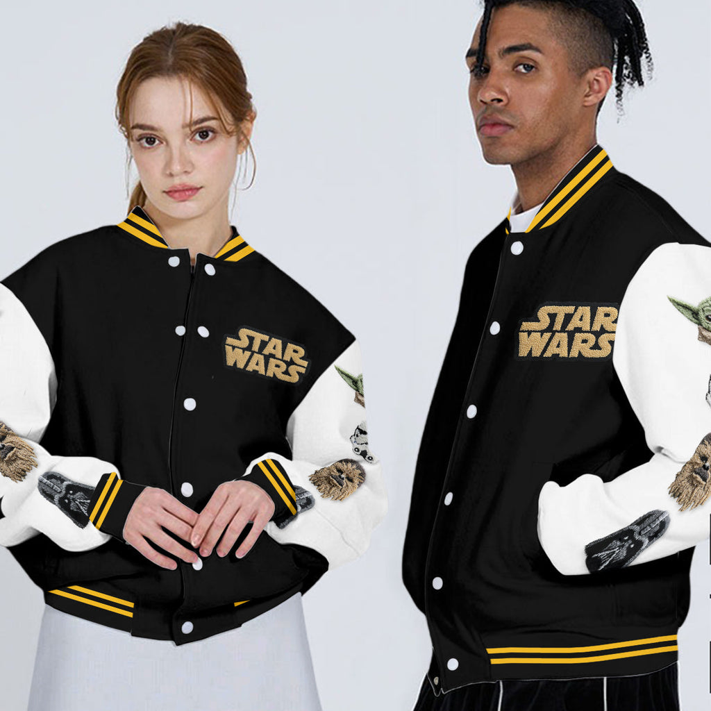 Personalized Star Wars Varsity Jacket Custom Name Gift Varsity Jacket GradoCreations