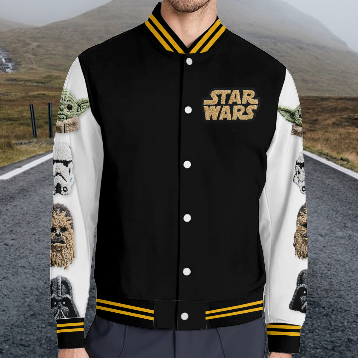 Personalized Star Wars Varsity Jacket Custom Name Gift Varsity Jacket GradoCreations