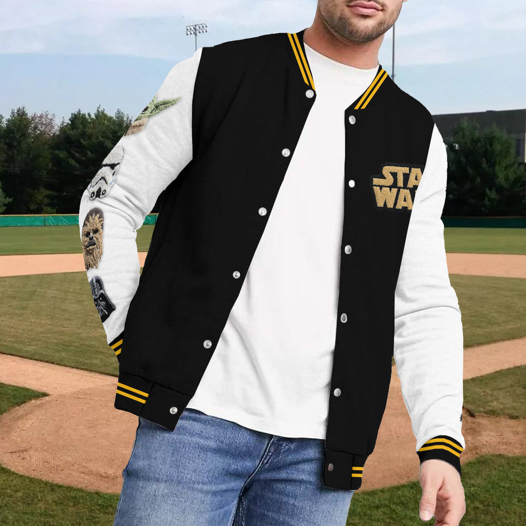 Personalized Star Wars Varsity Jacket Custom Name Gift Varsity Jacket GradoCreations