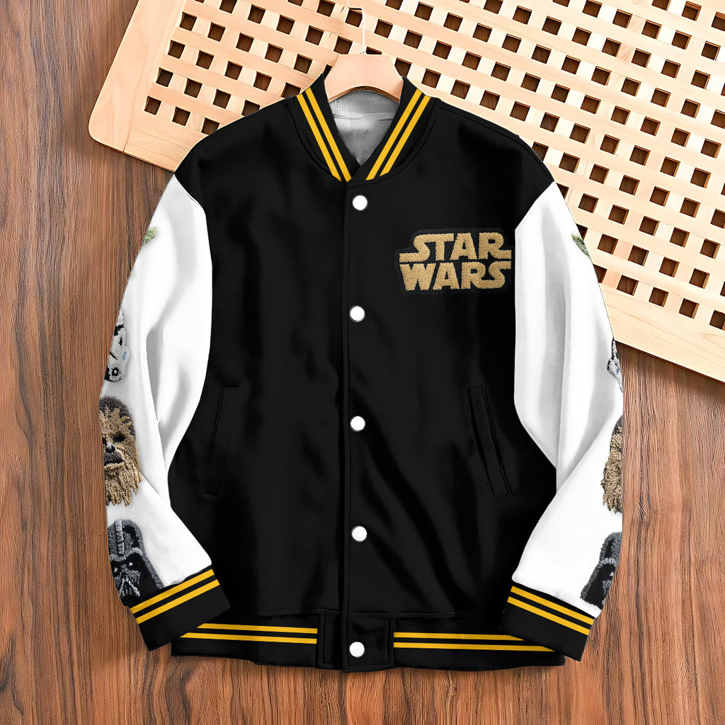 Personalized Star Wars Varsity Jacket Custom Name Gift Varsity Jacket GradoCreations