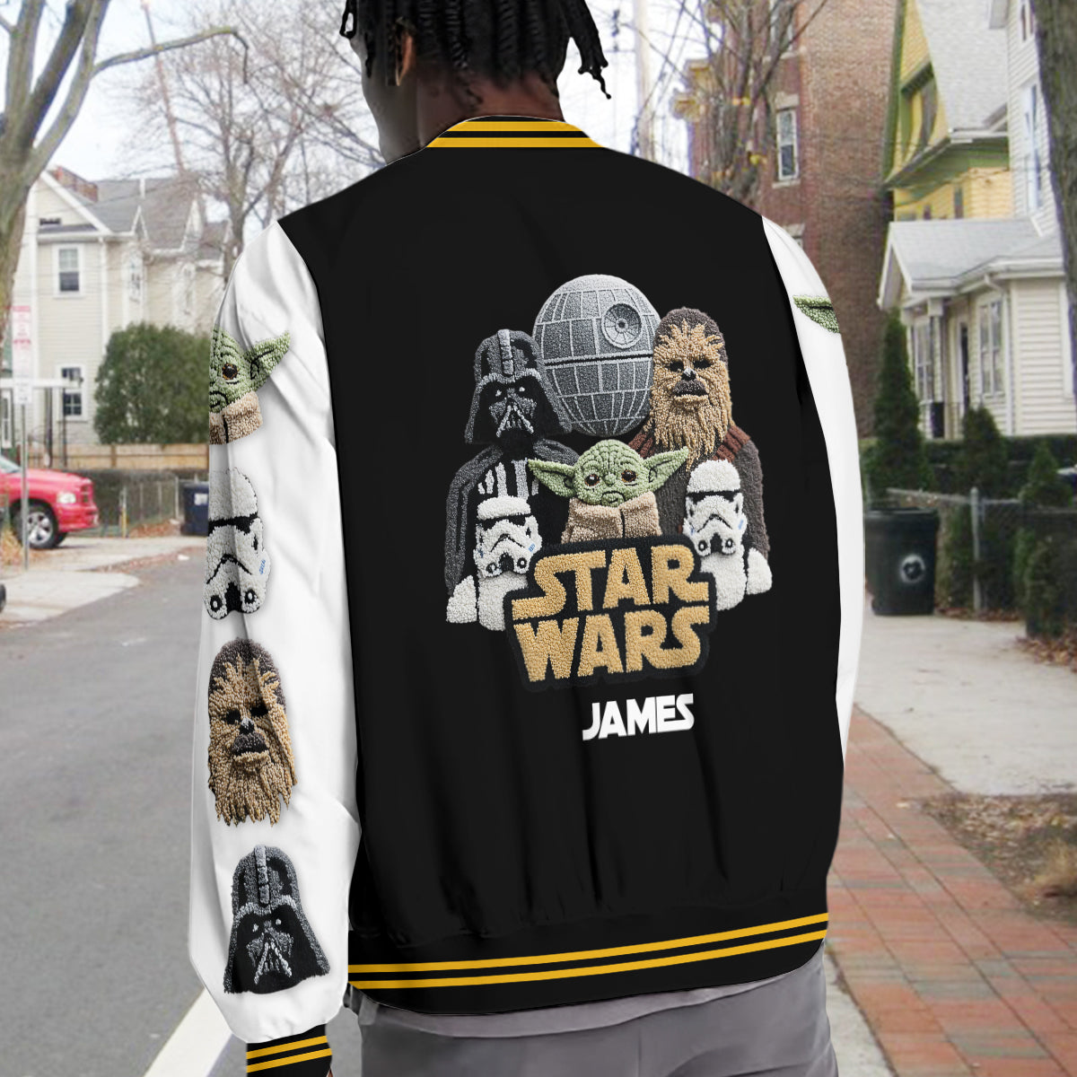 Personalized Star Wars Varsity Jacket Custom Name Gift Varsity Jacket GradoCreations