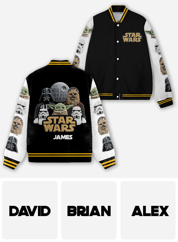 Personalized Star Wars Varsity Jacket Custom Name Gift Varsity Jacket GradoCreations