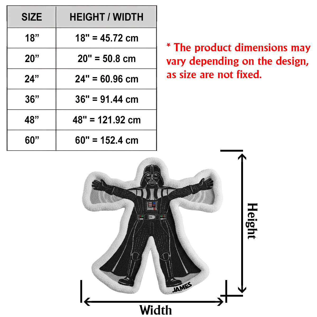 Personalized Star Wars Non-Slip Tufted Rug Funny Snow Angels Non-Slip Tufted Rug GradoCreations