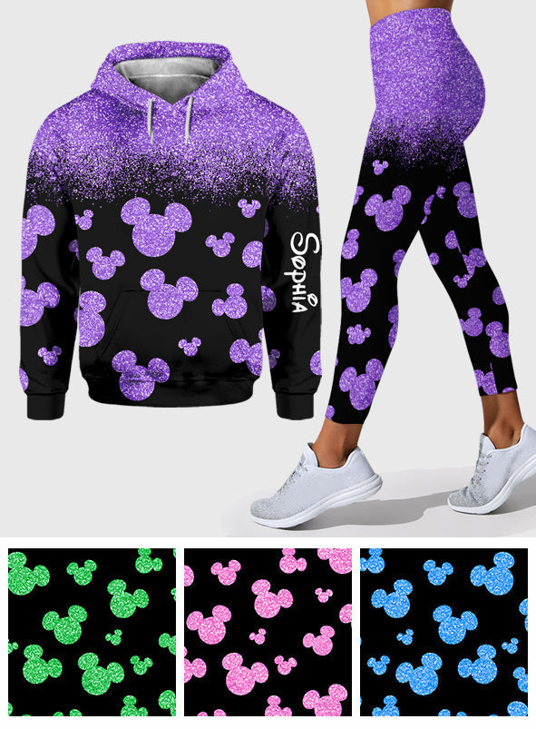 Personalized Mouse Hoodie and Leggings Set with Custom Name for Kids Hoodie & Leggings GradoCreations