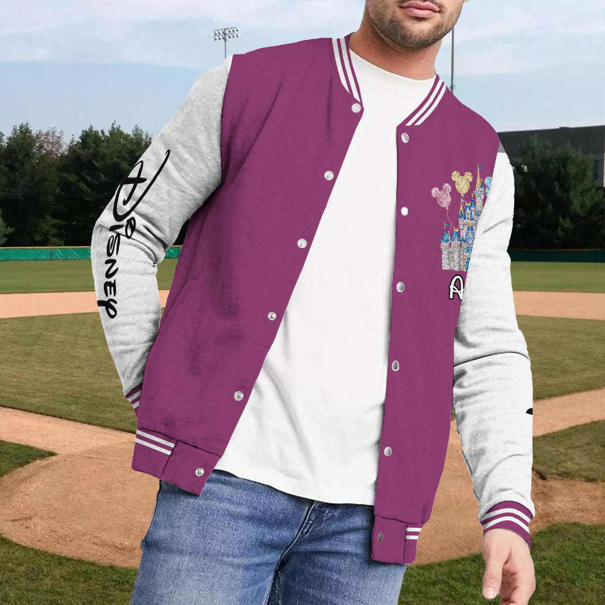 Personalized Magical Castle Varsity Jacket Custom Name Gift Varsity Jacket GradoCreations