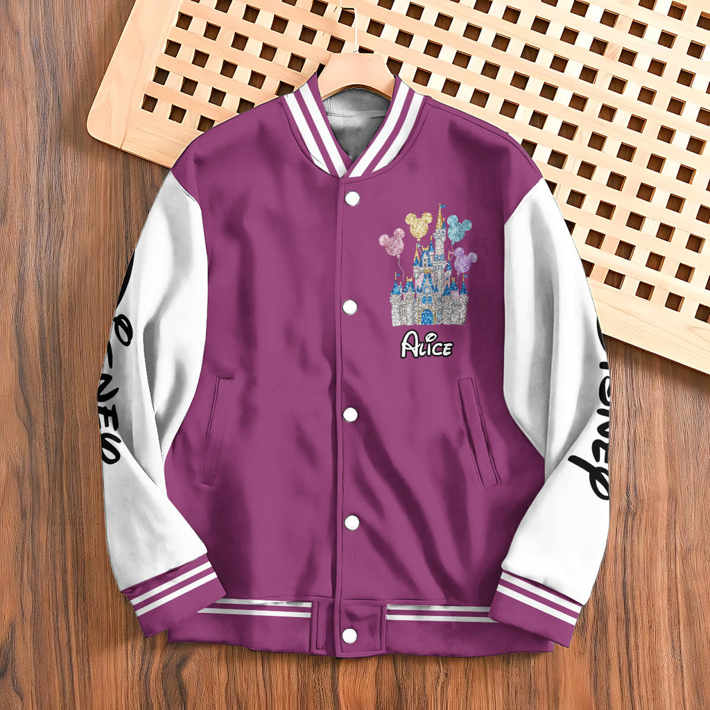 Personalized Magical Castle Varsity Jacket Custom Name Gift Varsity Jacket GradoCreations