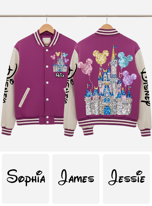 Personalized Magical Castle Varsity Jacket Custom Name Gift Varsity Jacket GradoCreations
