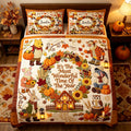 Personalized Quilted Bedding Set Fall Theme Gift for Movie Fans Quilted Bedding Set GradoCreations