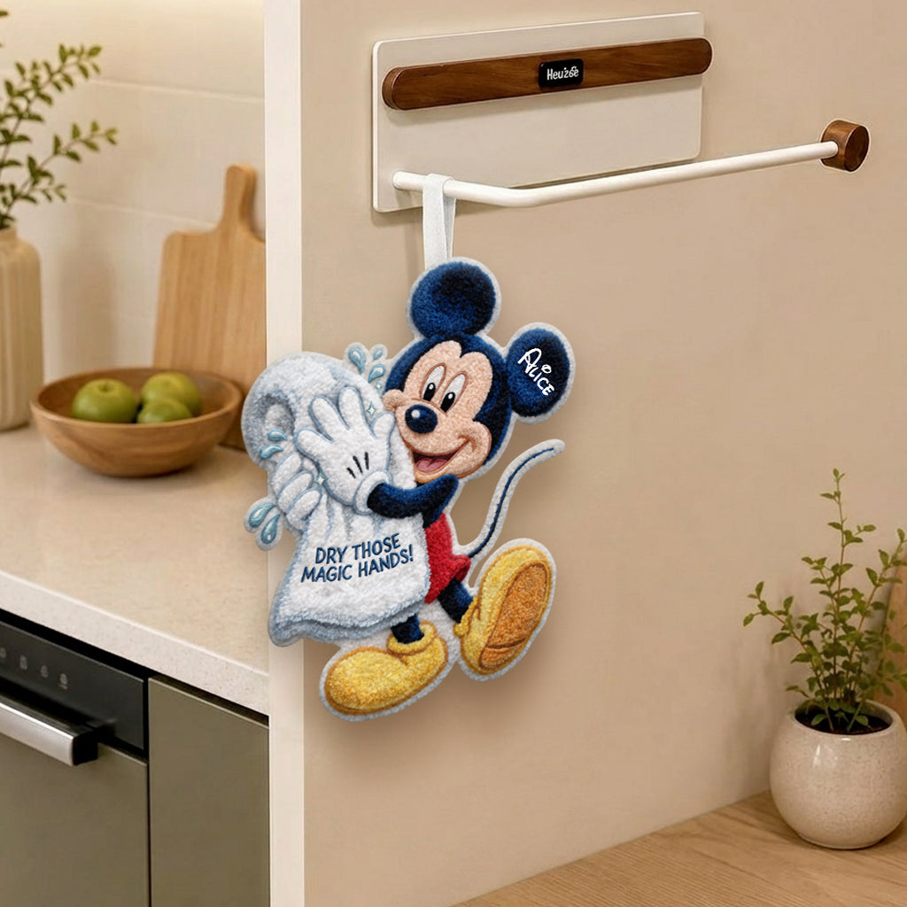 Personalized Mickey Mouse Hand Towel for Kids Custom Name Gift Hand Towel GradoCreations