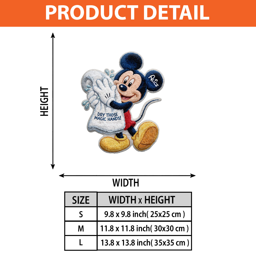 Personalized Mickey Mouse Hand Towel for Kids Custom Name Gift Hand Towel GradoCreations
