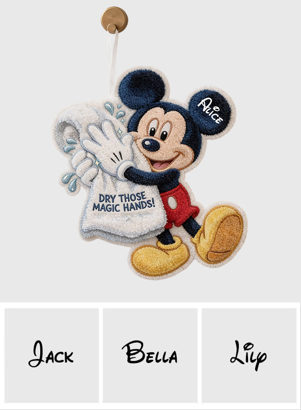 Personalized Mickey Mouse Hand Towel for Kids Custom Name Gift Hand Towel GradoCreations