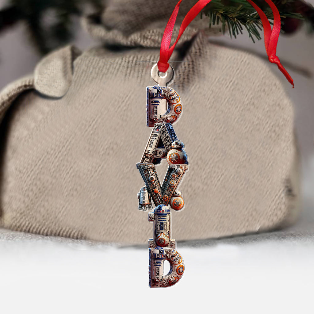 Personalized Transparent Alphabet Ornament Custom Name Gift for Christmas One-sided Ornament GradoCreations