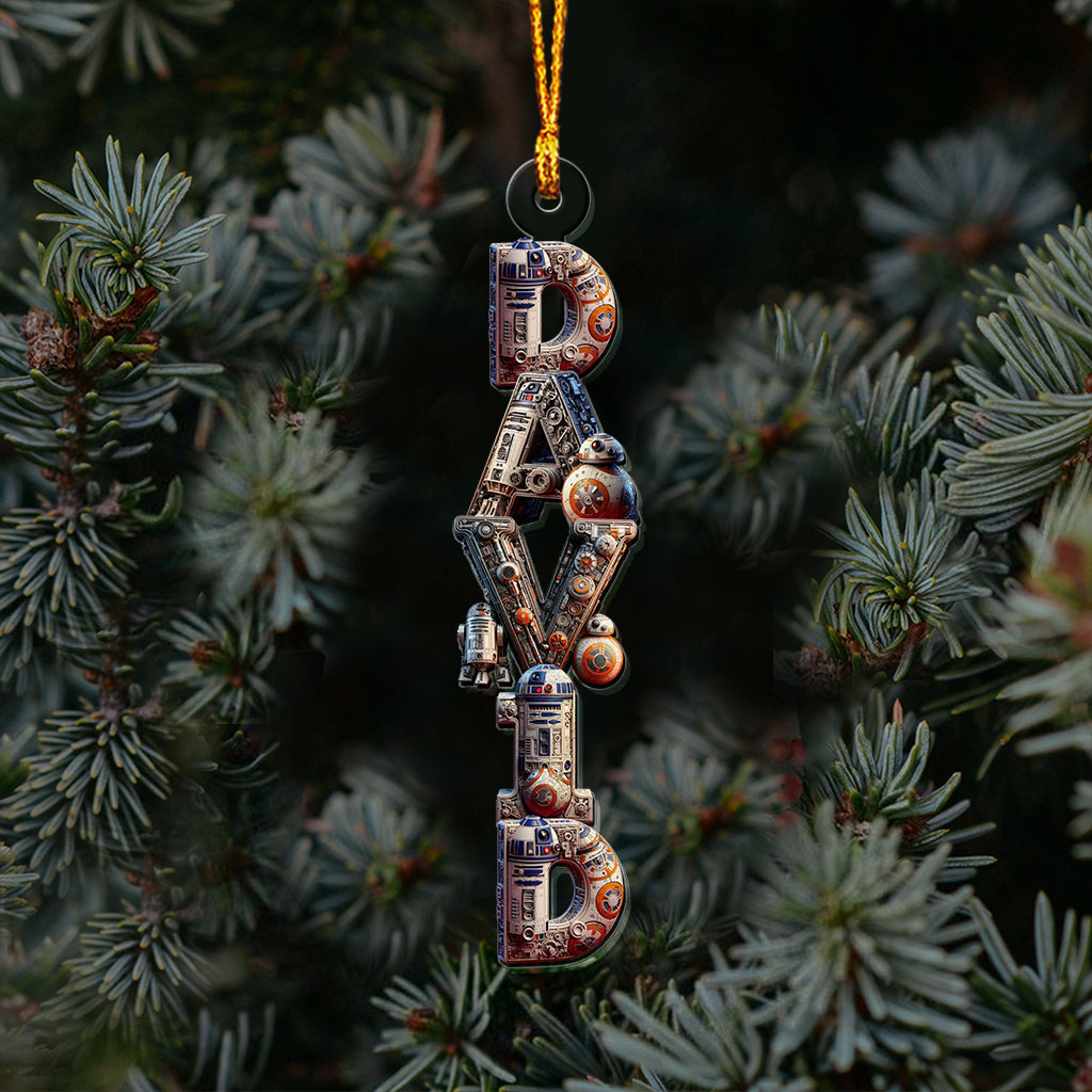 Personalized Transparent Alphabet Ornament Custom Name Gift for Christmas One-sided Ornament GradoCreations