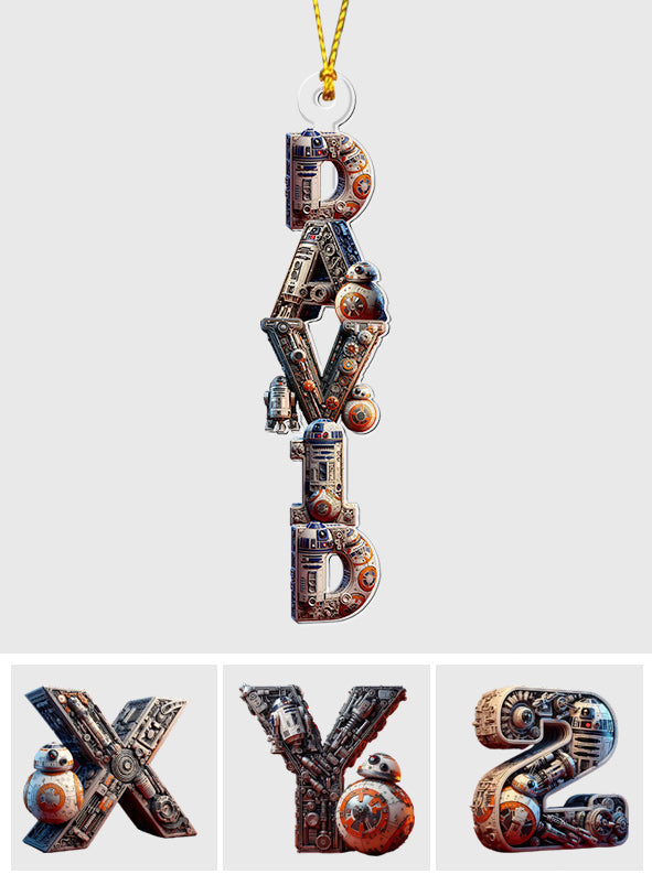 Personalized Transparent Alphabet Ornament Custom Name Gift for Christmas One-sided Ornament GradoCreations