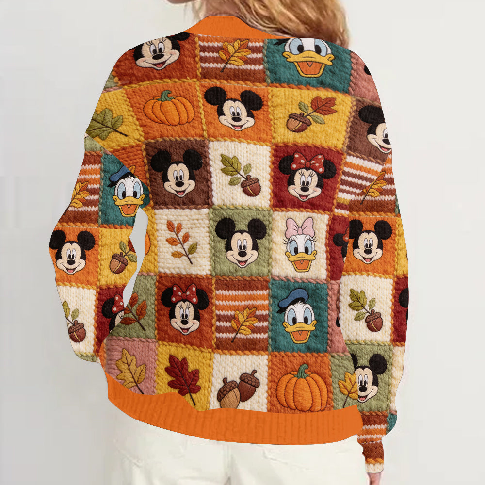 Personalized Knitted Cardigan with Autumn Vibes for Her Cardigan GradoCreations