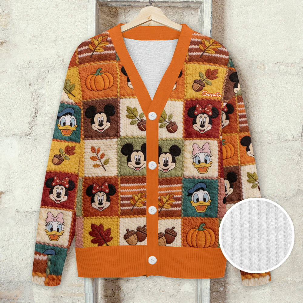 Personalized Knitted Cardigan with Autumn Vibes for Her Cardigan GradoCreations