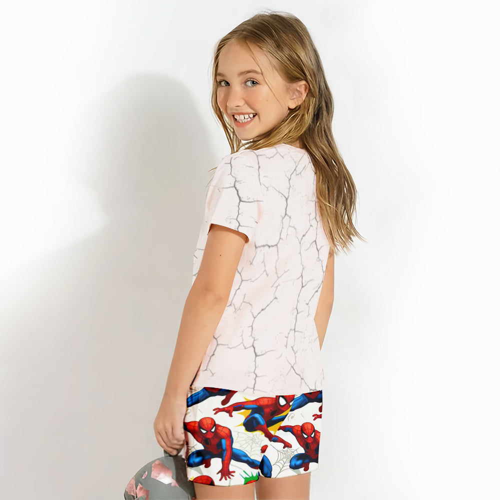 Personalized Spider-Man Kid T-Shirt & Shorts Set for Boys Kid T-shirt & Shorts GradoCreations