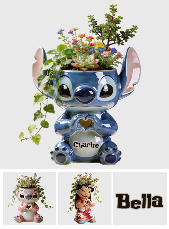 Personalized Ohana Acrylic Plant Pot Custom Name Gift Acrylic Pot GradoCreations