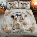Personalized Happily Ever After Mouse Quilt Set for Couples Quilt Set GradoCreations