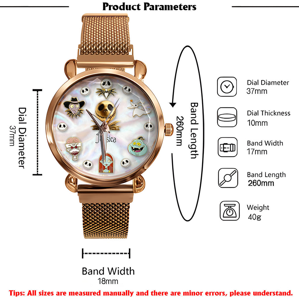 Personalized Nightmare Women Hand Watch Custom Name Gift Women Hand Watch GradoCreations